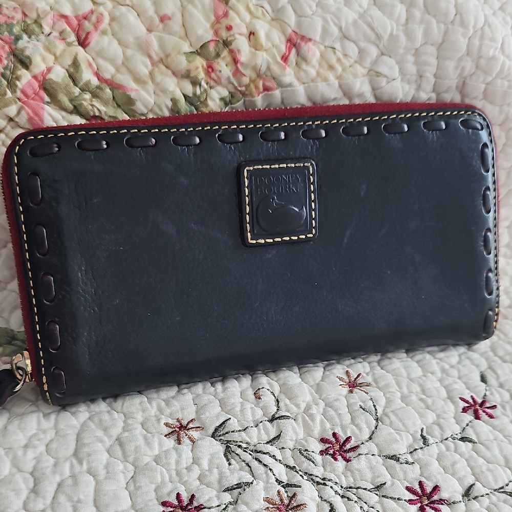 Dooney & Bourke Blue Florentine Leather Wallet